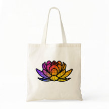 Bolsa Tote(Tote Bag)Quebra-Cabeça Flor de Lótus