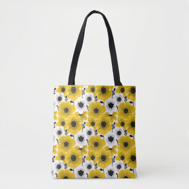 Tote Bolsa Totem Floral Amarela (Frente)