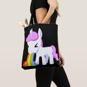 TOTE BOLSA TRANSVERSAL ARCO-ÍRIS VÔMITO UNICÓRNI 