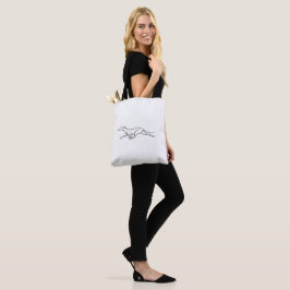 Tote Bolsa transversal ombro Greyhound arte de linha ún