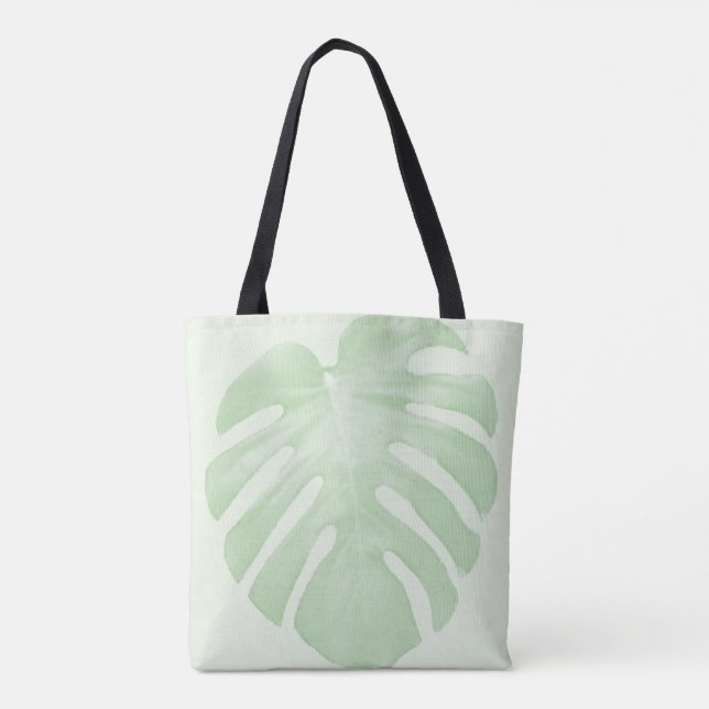 Tote Bolsa tropical de folha grande (Verso)