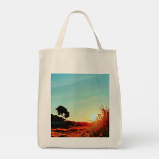 Tote Bolsa Tropical de Pandano Costeiro do Pôr do Sol B
