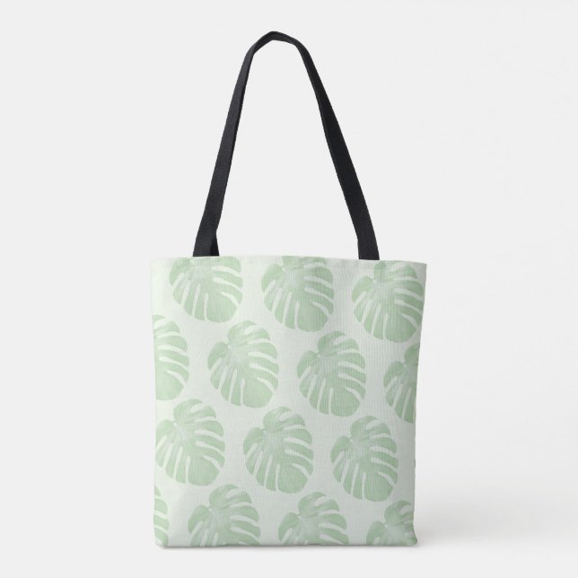 Tote Bolsa Tropical de Pequenas Folhas (Verso)