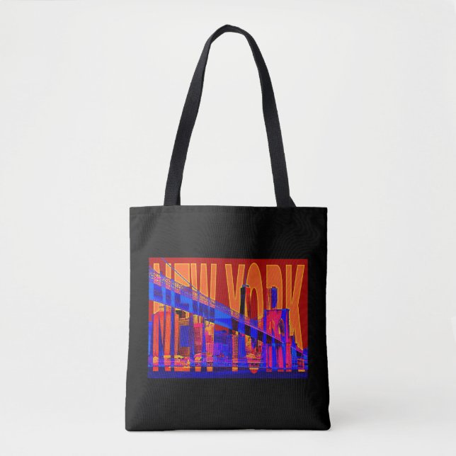 Tote bolsa usa nova york cidade Manhattan Skyline (Frente)