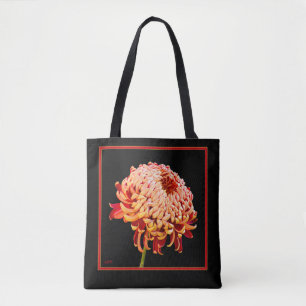 Tote Bolsa Vermelho e Dourado com Mãe em tons de cinza