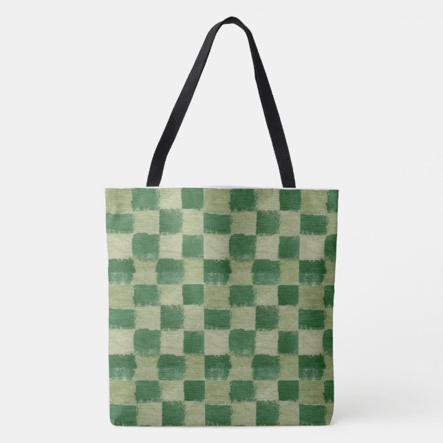 Tote Bolsa Xadrez Verde (Frente)