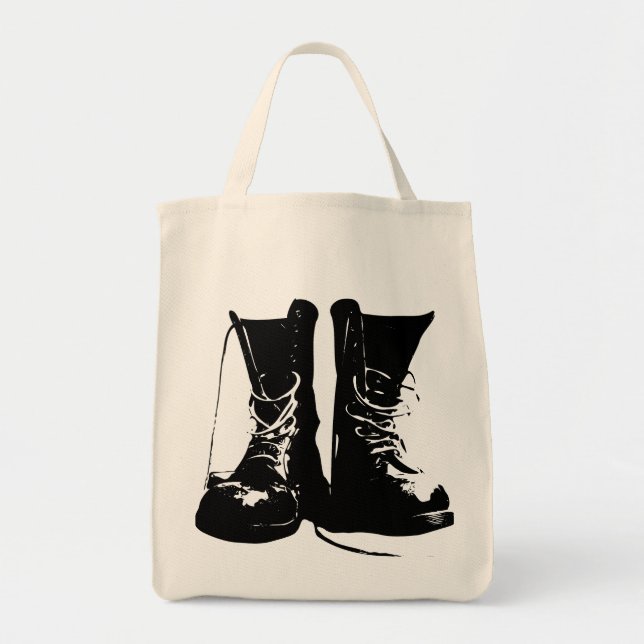 Tote Boots (Black Version) Grocery Bolsa (Frente)