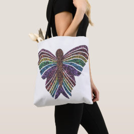 Tote Borboleta-arco-íris (branca) - Bolsa