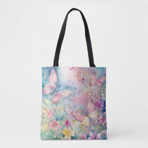 Tote Borboletas e flores de água, Bolsa