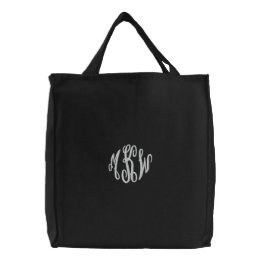 Tote Bordada Rico monograma bordado bolsa de casamento
