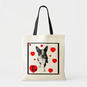 Tote Boston Terrier e bolsa dos corações