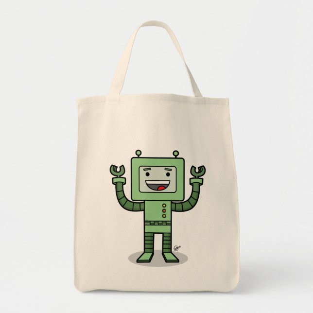 Tote Bot feliz - o bolsa do mantimento (Frente)