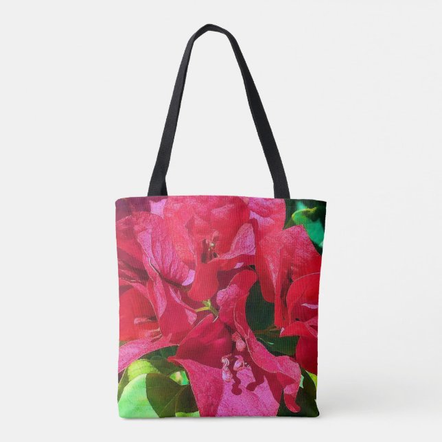 Tote Bougainvillea Closeup Bolsa (Verso)