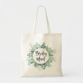 Tote Bridesmaid Gift Eucalyptus Greenery Bolsa de Casam