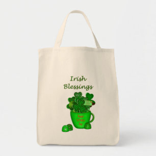 Tote Buquê de Shamrock Cookie irlandês — Grocery Bolsa