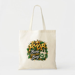 Tote BYOB Traga Sua Própria Bolsa Eco Sacola Reutilizáv