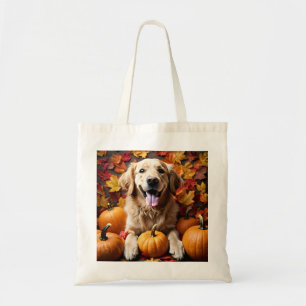 Tote Cachorro de Retriever de Ouro de outono com Bolsa