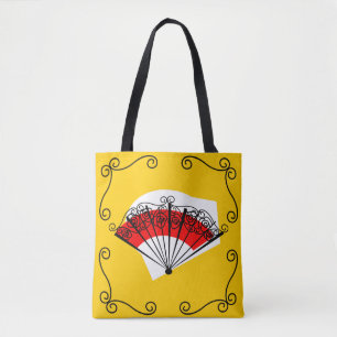 Tote Cantos do ventilador espanhol por todo o bolsa str