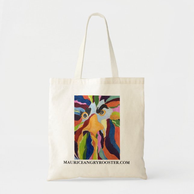 Tote Canvas Bolsa Com Maurice Raiva Rooster (Frente)