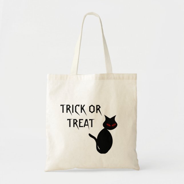 Tote Canvas de Gato Preto ou bolsa de Tratamento (Frente)