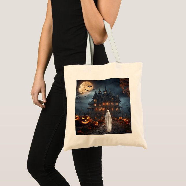 Tote Casa Assombrada de Halloween da KHS com Bolsa de F (Frente (produto))