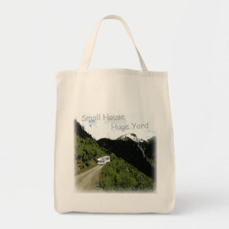 Tote "Casa pequena. Jarda enorme." O bolsa temático do