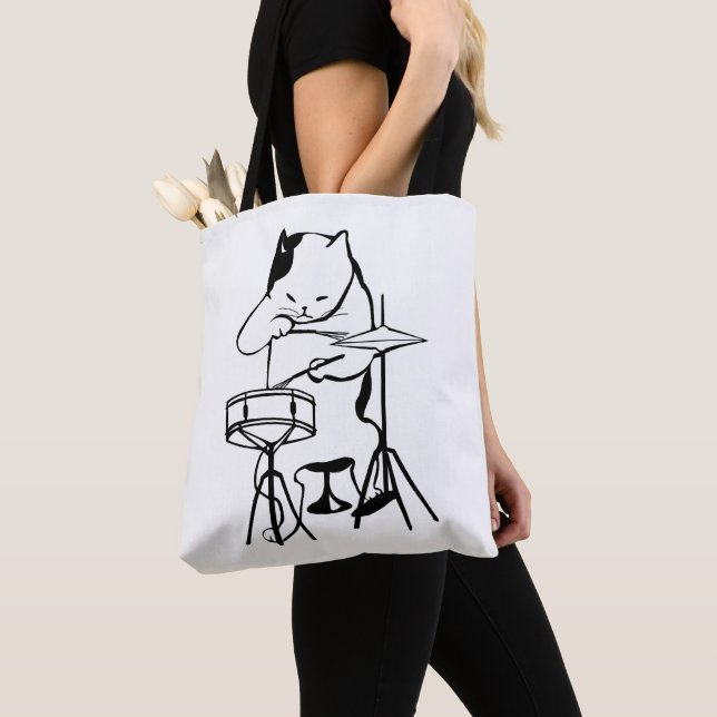 TOTE CAT DRUMMMER BOLSA (Close Up)