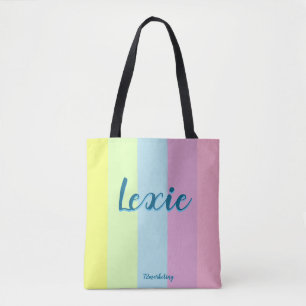 Tote Cesta Pastel da bolsa das meninas da sacola feita