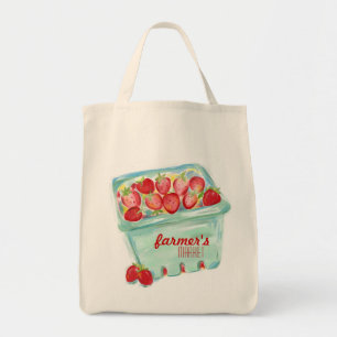 Tote Cesto de Bolsa do Mercado de Morangos