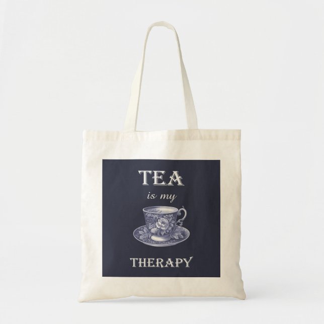Tote Chá É Minha Bolsa De Tota De Terapia (Frente)