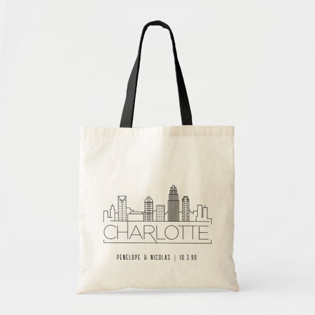 Tote Charlotte Wedding Personalizado - Bolsa de Boas-vi (Frente)