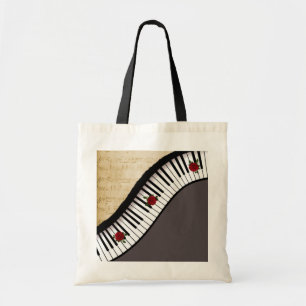 Tote Chaves do piano do Bolsa de Buget, punho preto