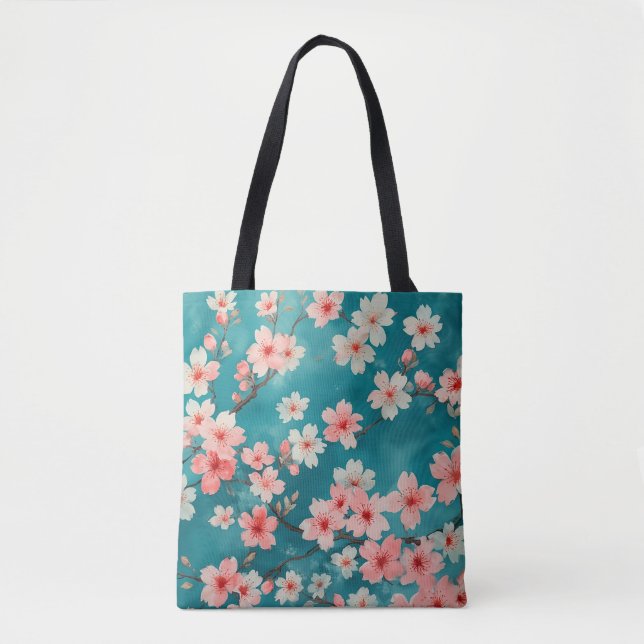 Tote Cherry Blossom Watercolor Dream Bolsa (Frente)