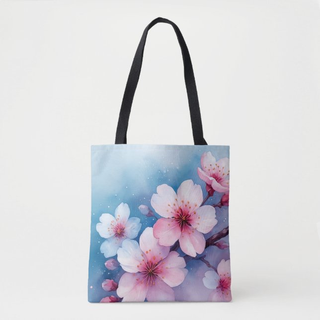 Tote Cherry Blossom Watercolor Dream Bolsa (Frente)