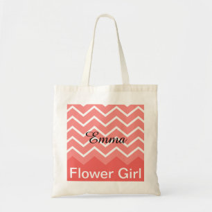 Tote Chevron personalizou o bolsa da festa de casamento