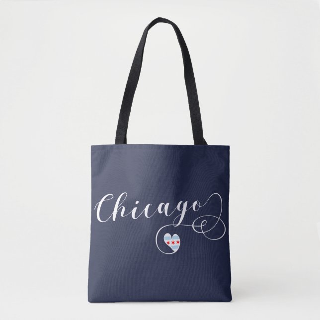 Tote Chicago Heart Bolsa de compra, Illinois (Frente)