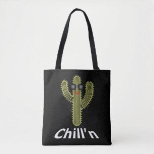 Tote Chill'n Cactus Design - Bolsa personalizado de tud