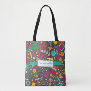 Tote Cinza do professor estudante do bolsa da escola da