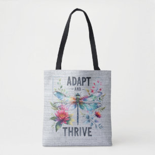 Tote Citação Inspiracional/Sayings/Dragonfly Bolsa