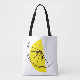 Tote Citrus Lemon amarelo em toda a bolsa