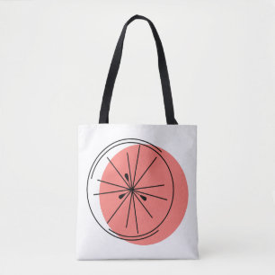 Tote Citrus Pink multi-fundos por toda a bolsa