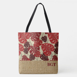 Tote Cliff Hanger Bolsa de praia Monstera do Havaí