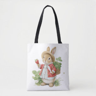 Tote Coelhinho de Aquarelas Cachorro com Bolsa de Moran