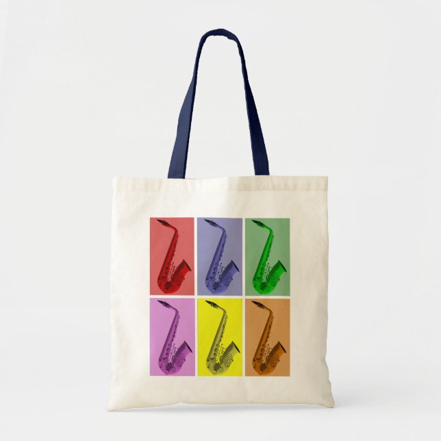 Tote Colagem do bolsa colorido do teste padrão dos (Frente)