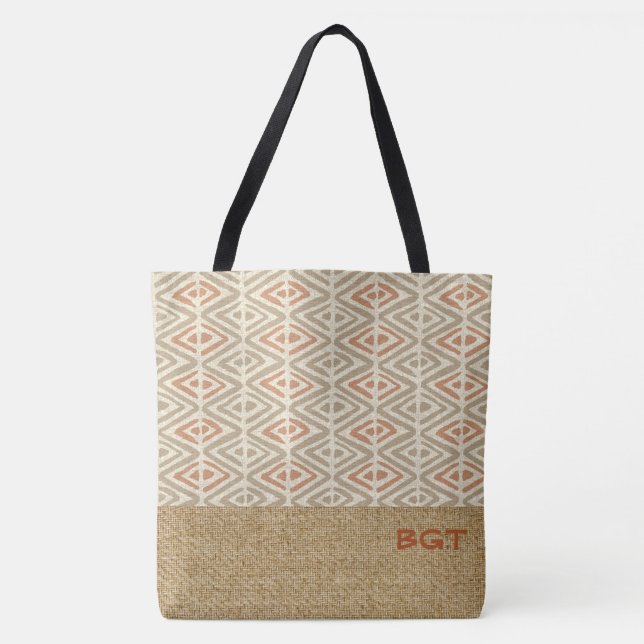 Tote Coordenadas Spa Tropicais - Bolsa de praia Zig Zag (Frente)