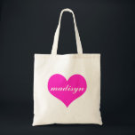 Tote Coração cor-de-rosa o bolsa personalizado do<br><div class="desc">Os bolsas doces e personalizados.</div>