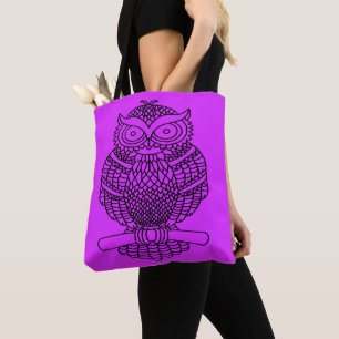 Tote Coruja (neon roxo) - Bolsa