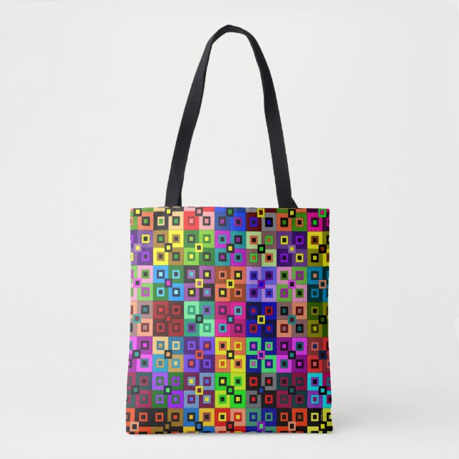 Tote Crazy Quilt Allover Bolsa (Frente)