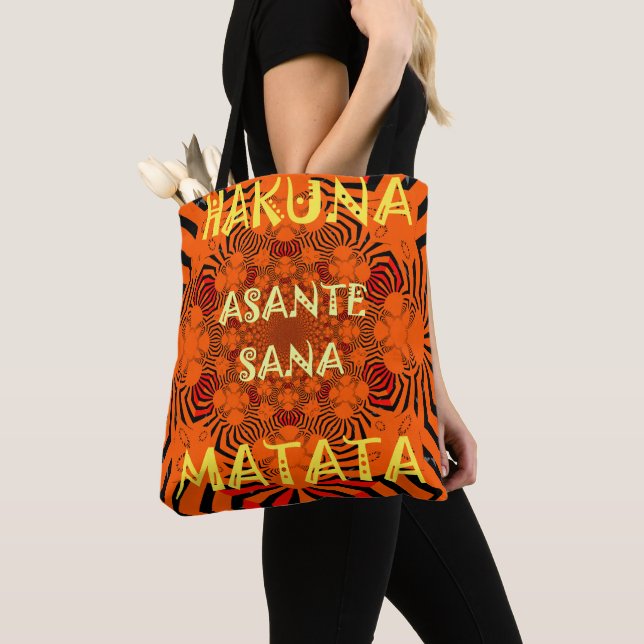 Tote Crie seu próprio zebra Imprima Bolsa no estilo afr (Close Up)