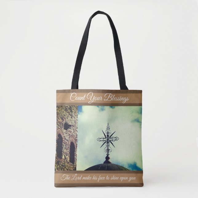 Tote Cruz no céu, Deus abençoe Bolsa (Frente)